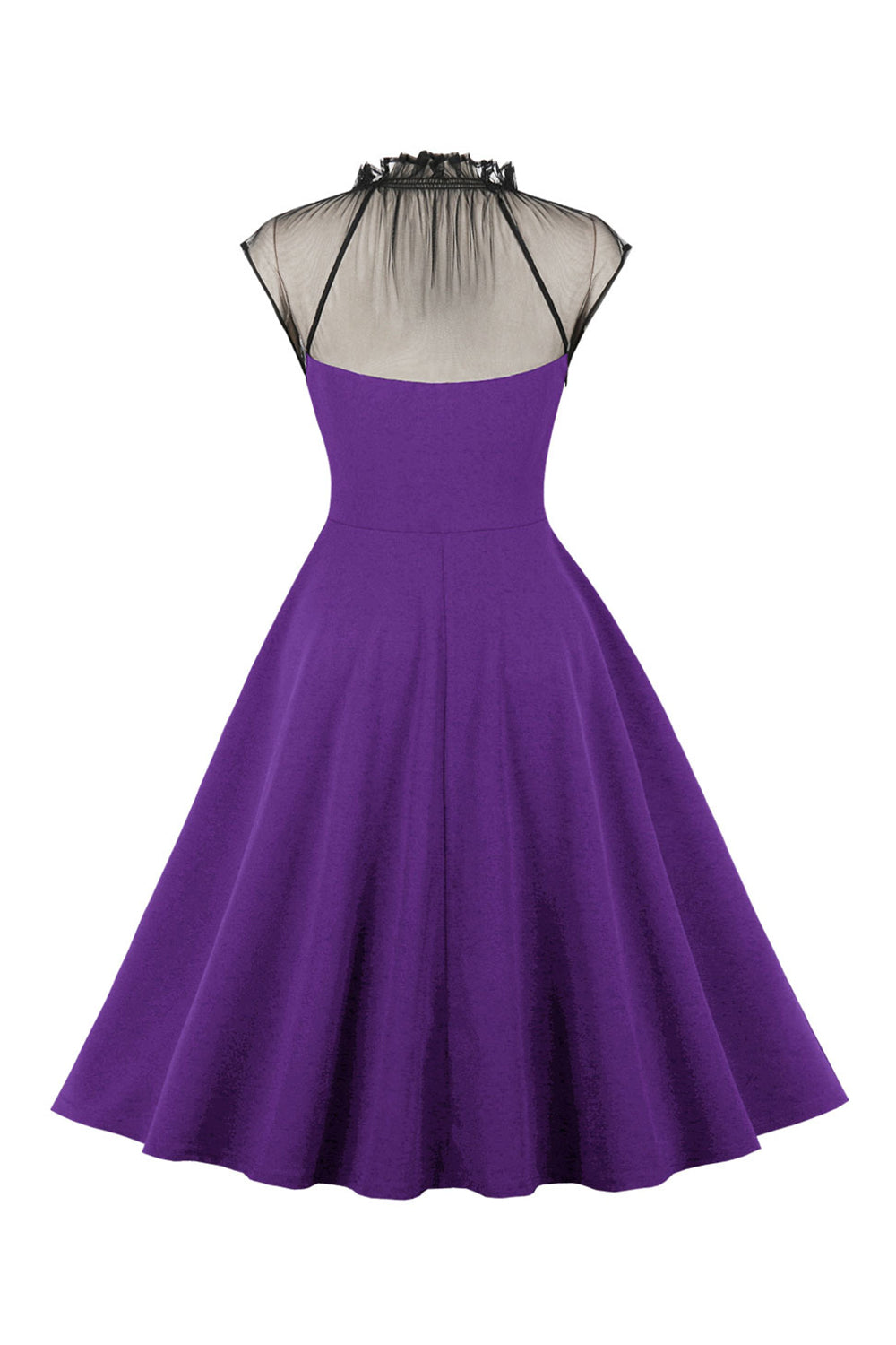 Schwarzes A Linie Vintage Kleid der 1950er Jahre mit Knöpfen