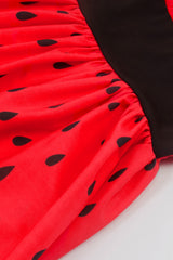 Rote Wassermelone bedrucktes Rockabilly Kleid