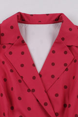 Rotes Polka Dots Rockabilly Kleid