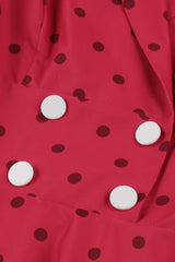 Rotes Polka Dots Rockabilly Kleid