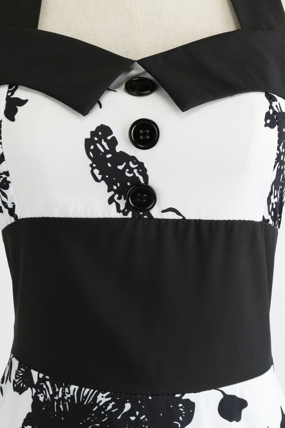 Weißes Neckholder 50er Jahren Kleid mit Knopf