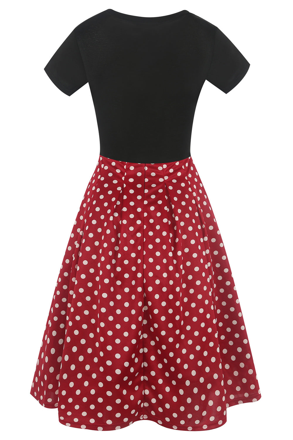 Schwarzes U-Boot-Ausschnitt Kleid aus den 1950er Jahren mit kurzen Ärmeln