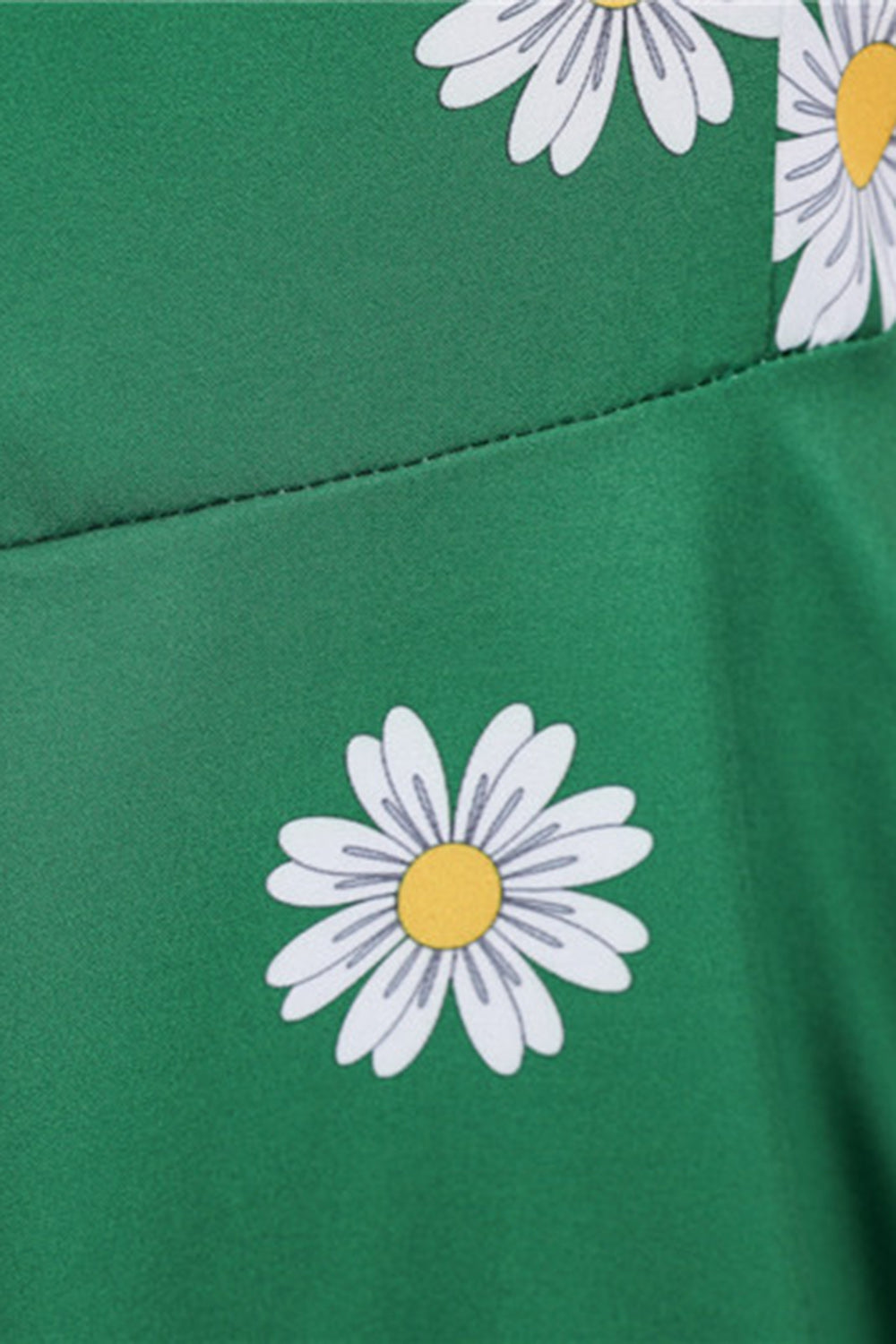 Ärmelloses bedrucktes gelbes Kleid aus den 1950er Jahren