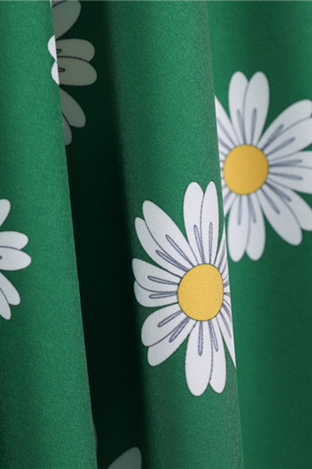 Ärmelloses bedrucktes gelbes Kleid aus den 1950er Jahren