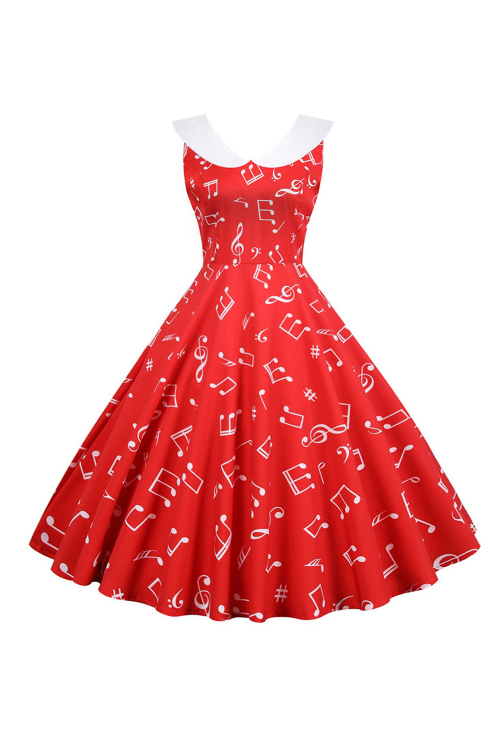 Bedrucktes ärmelloses gelbes Vintage-Kleid
