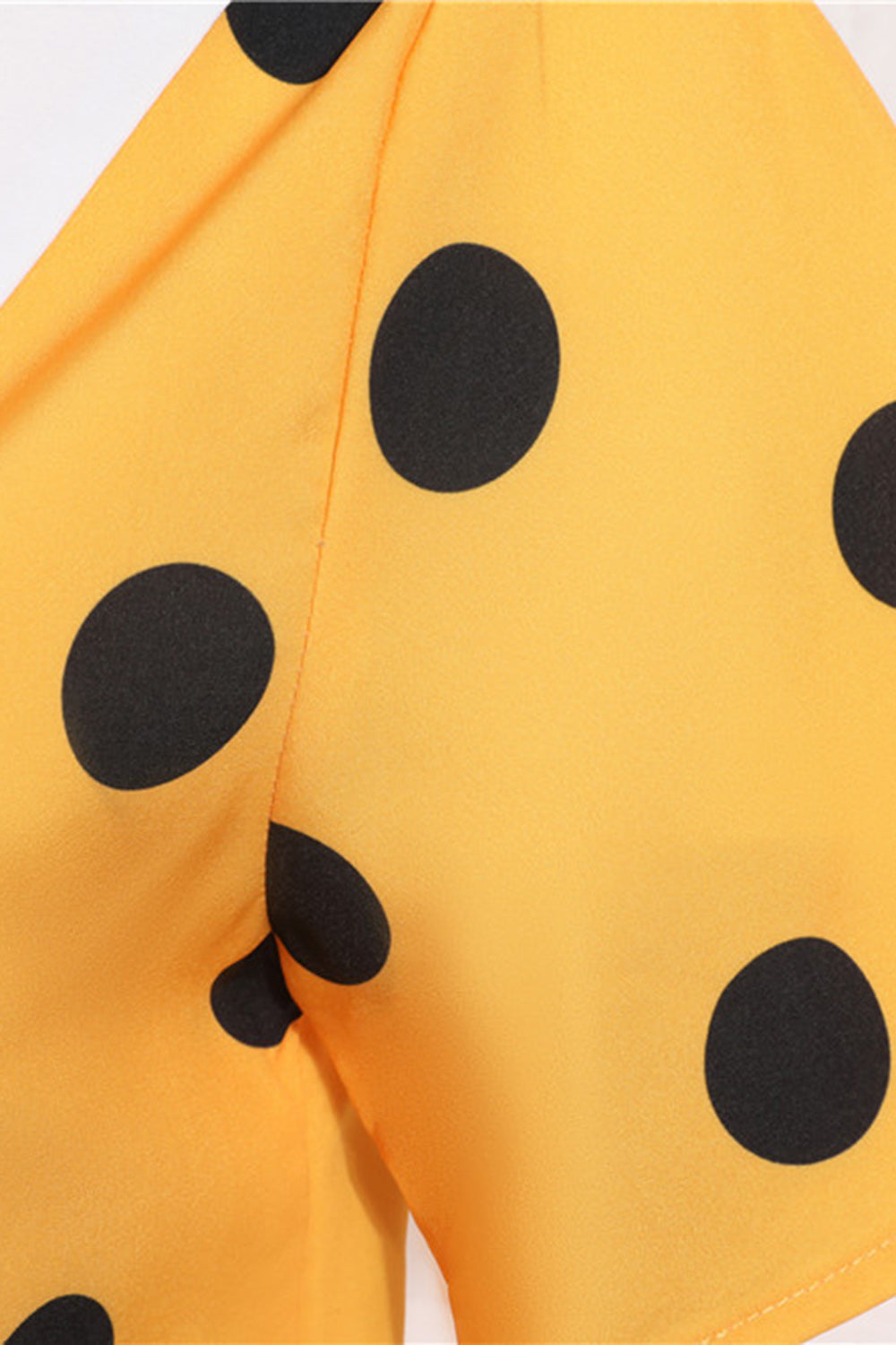 Polka Dots Rosa Vintage-Kleid mit kurzen Ärmeln