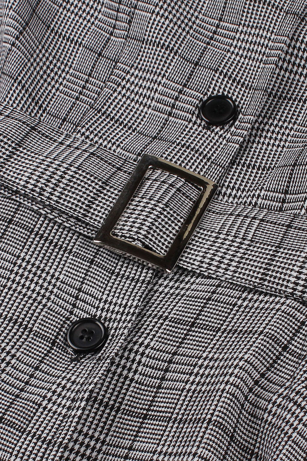 A-Linie 3/4 Ärmel Graues 1950er Jahre Kleid mit Taschen