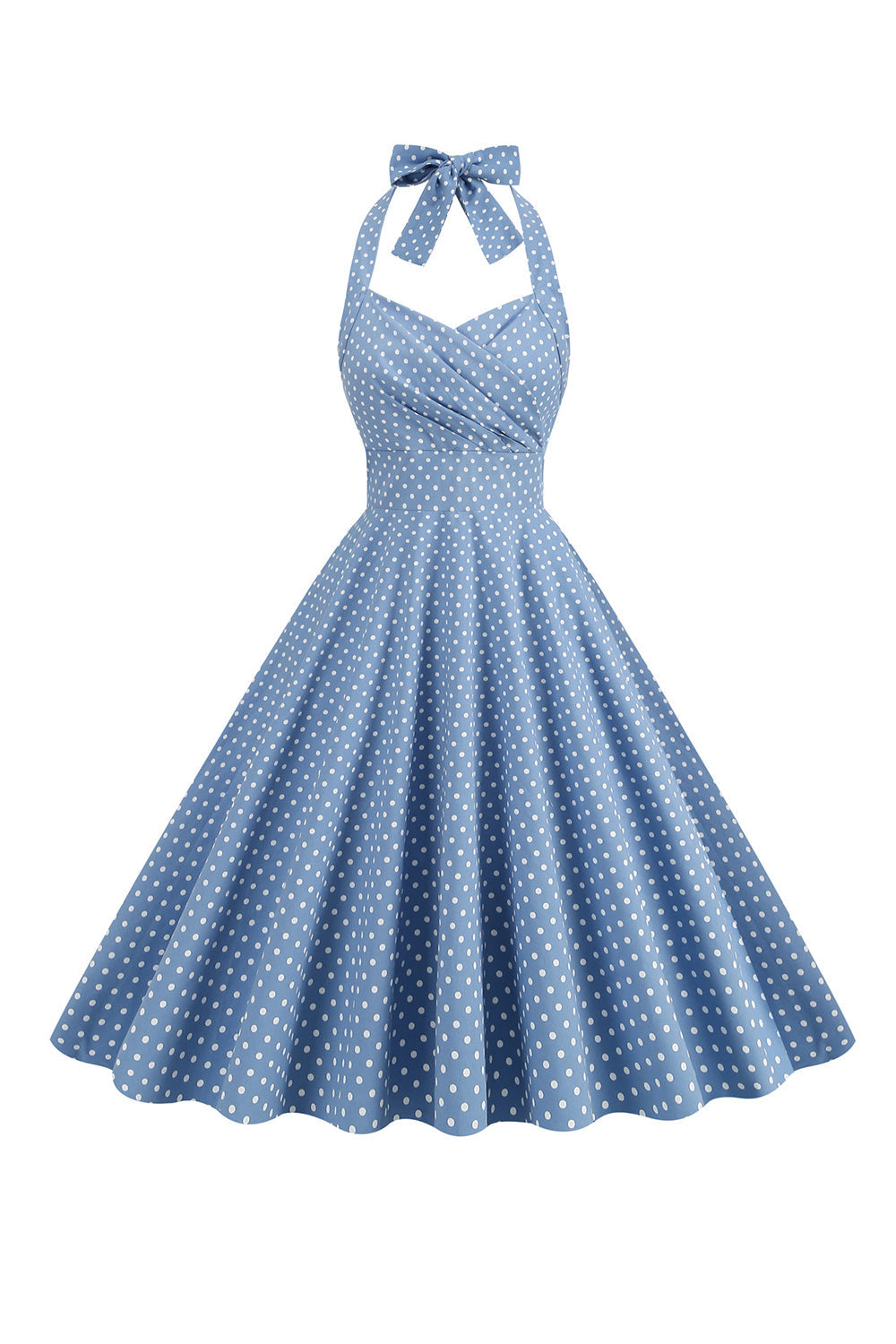 Neckholder Rotes Polka Dots Rockabilly Kleid