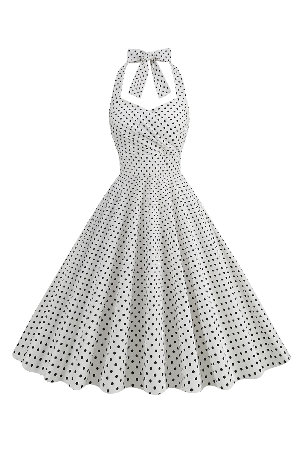 Neckholder Rotes Polka Dots Rockabilly Kleid