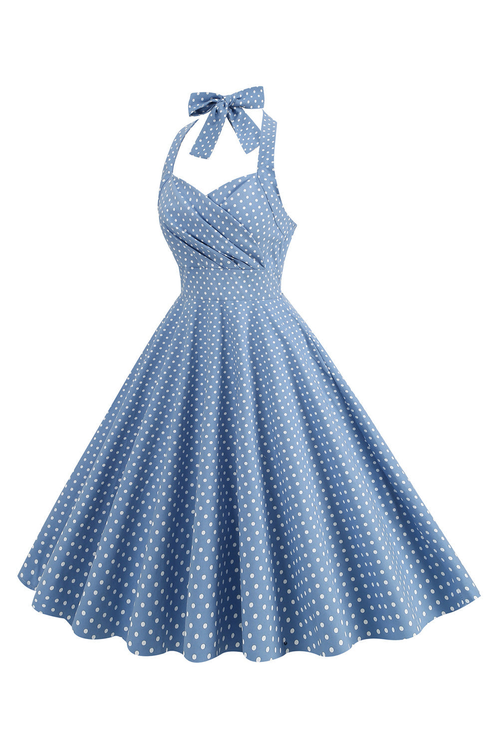Neckholder Rotes Polka Dots Rockabilly Kleid