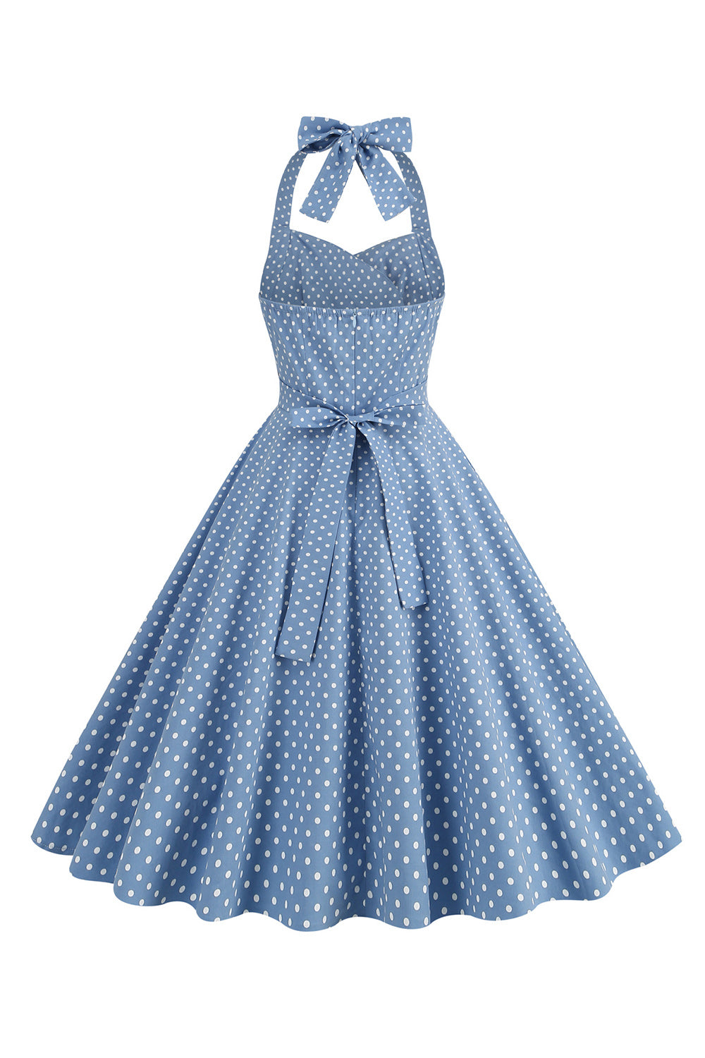 Neckholder Rotes Polka Dots Rockabilly Kleid