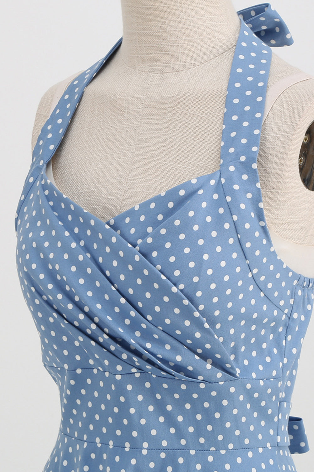 Neckholder Rotes Polka Dots Rockabilly Kleid