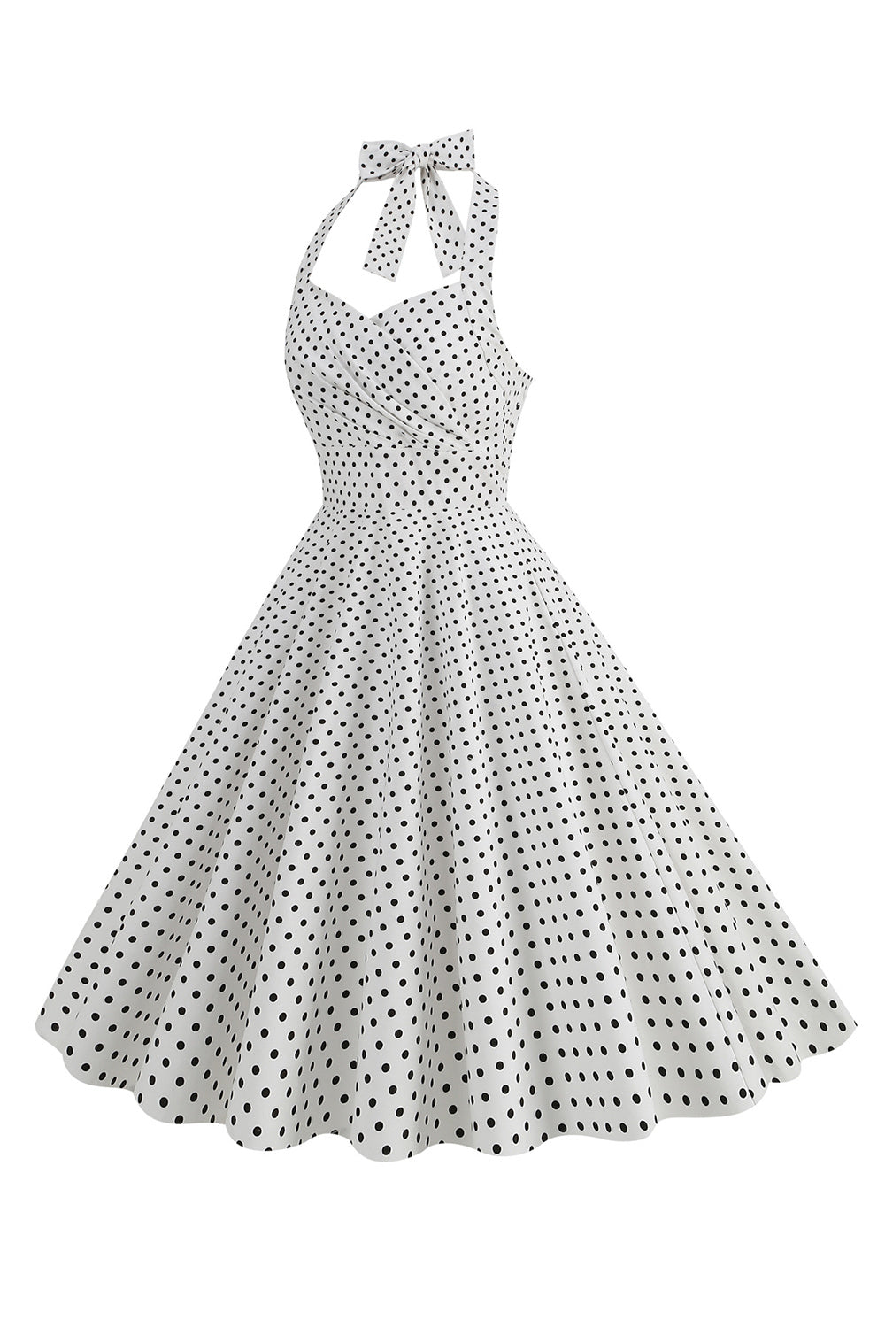 Neckholder Rotes Polka Dots Rockabilly Kleid