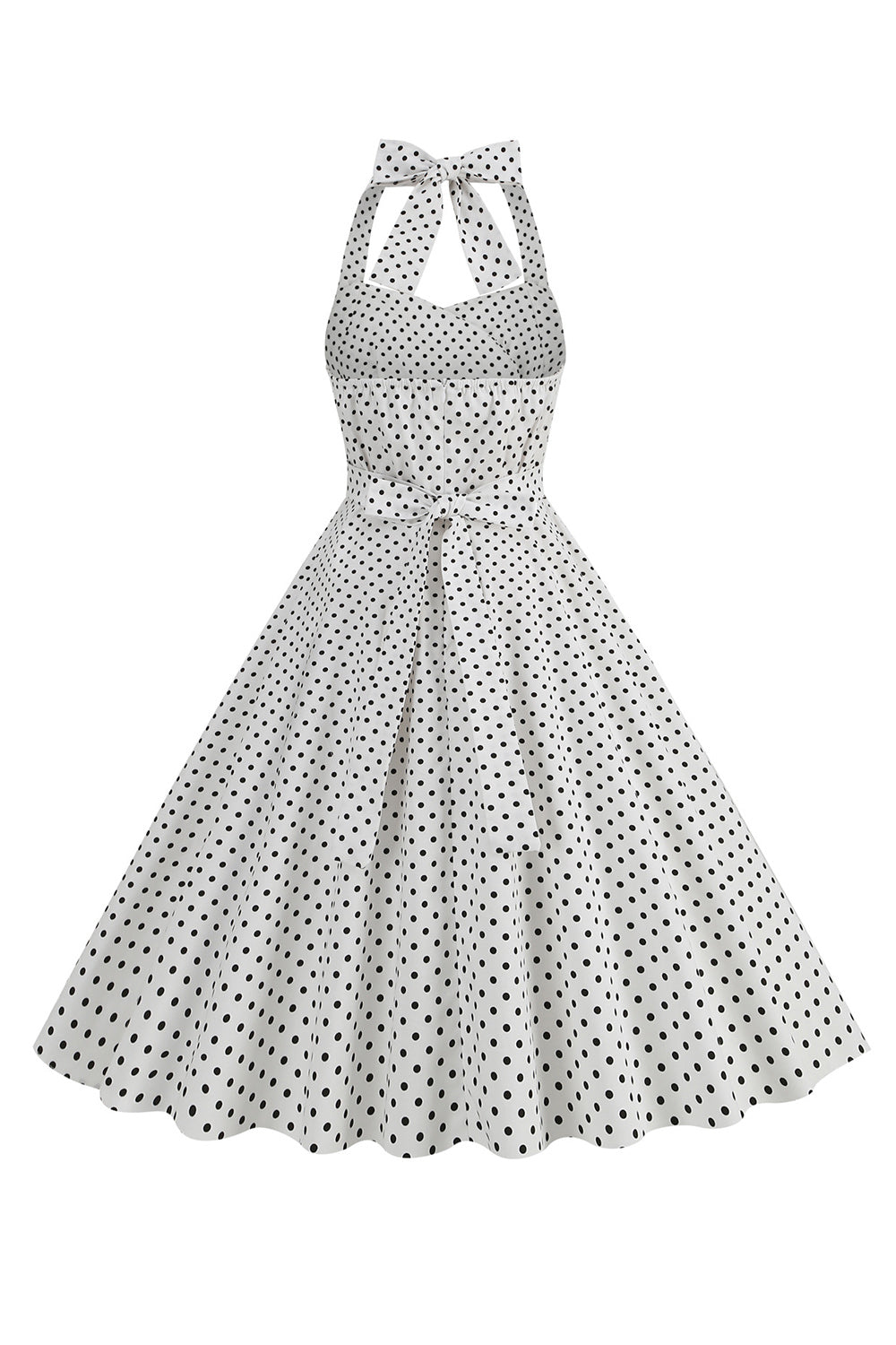 Neckholder Rotes Polka Dots Rockabilly Kleid