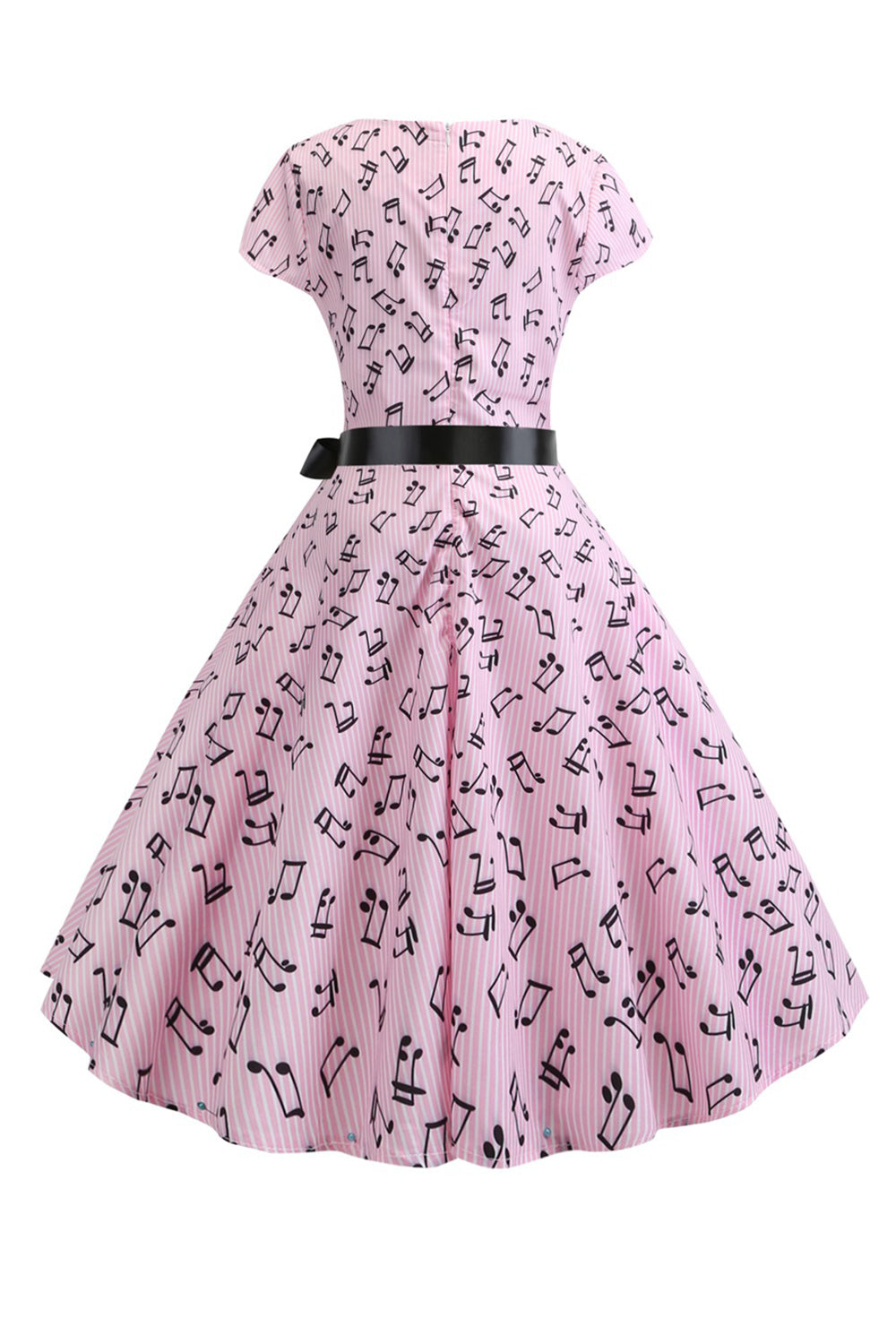 A Linie bedruckte Swing Kleider aus den 1950er Jahren