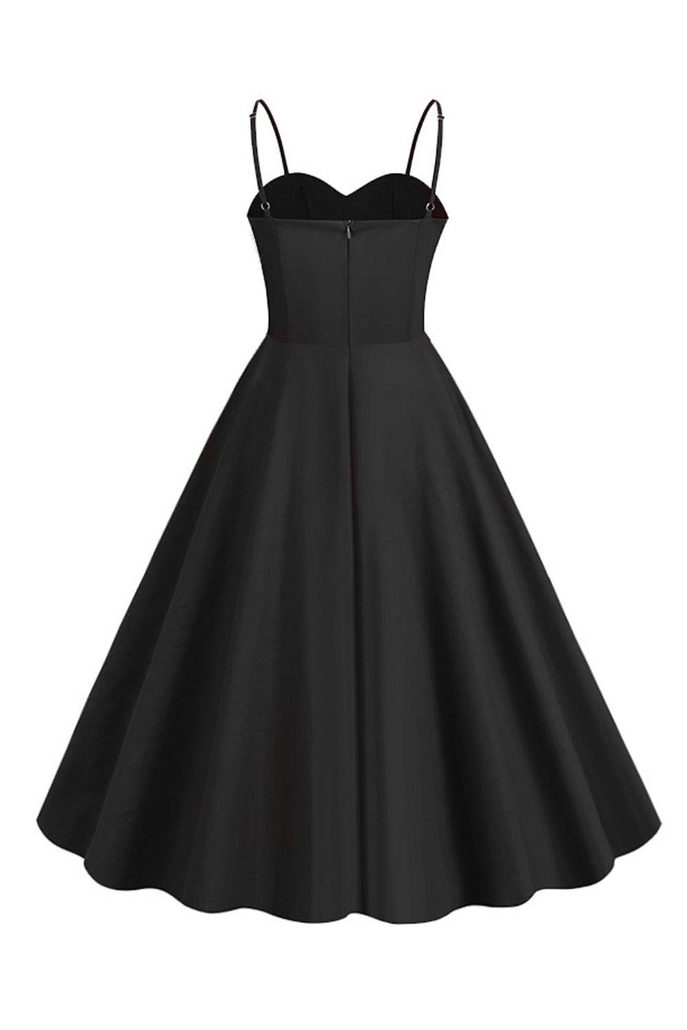 Hellblaues Polka Dots Spaghettiträger 1950er Jahre Kleid