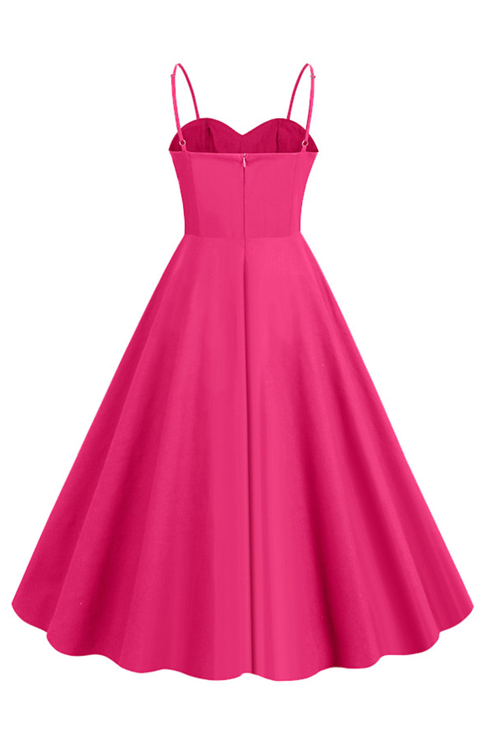 Hellblaues Polka Dots Spaghettiträger 1950er Jahre Kleid
