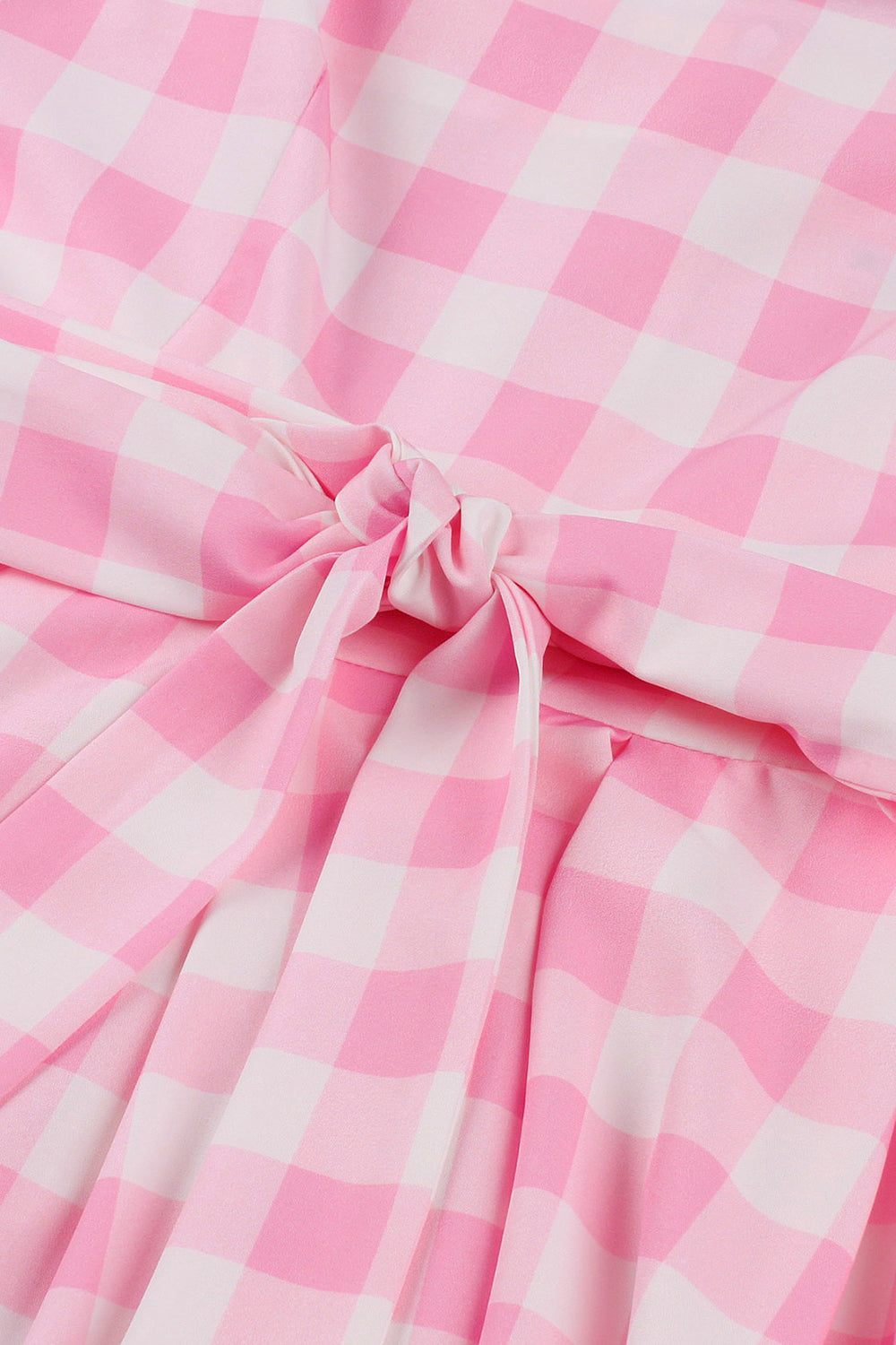 Rosa kariertes Pin Up Vintage Kleid aus den 1950er Jahren