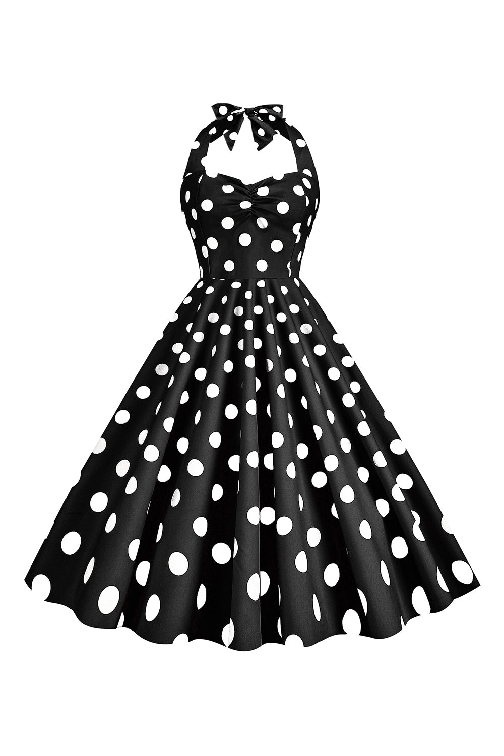Rosa Polka Dots Pin Up Vintage 1950er Jahre Kleid