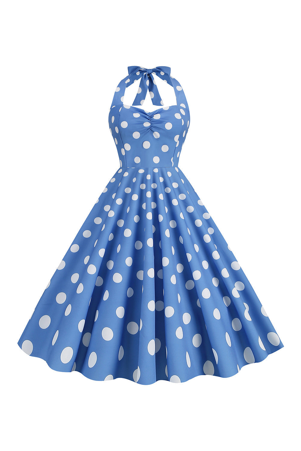 Rosa Polka Dots Pin Up Vintage 1950er Jahre Kleid