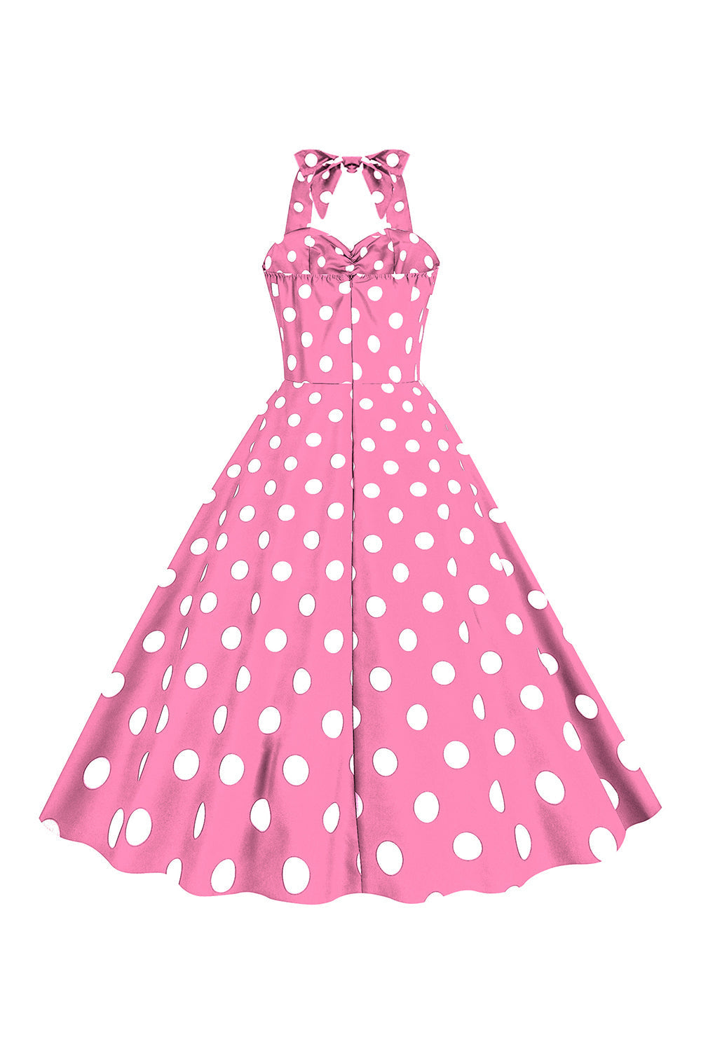 Rosa Polka Dots Pin Up Vintage 1950er Jahre Kleid