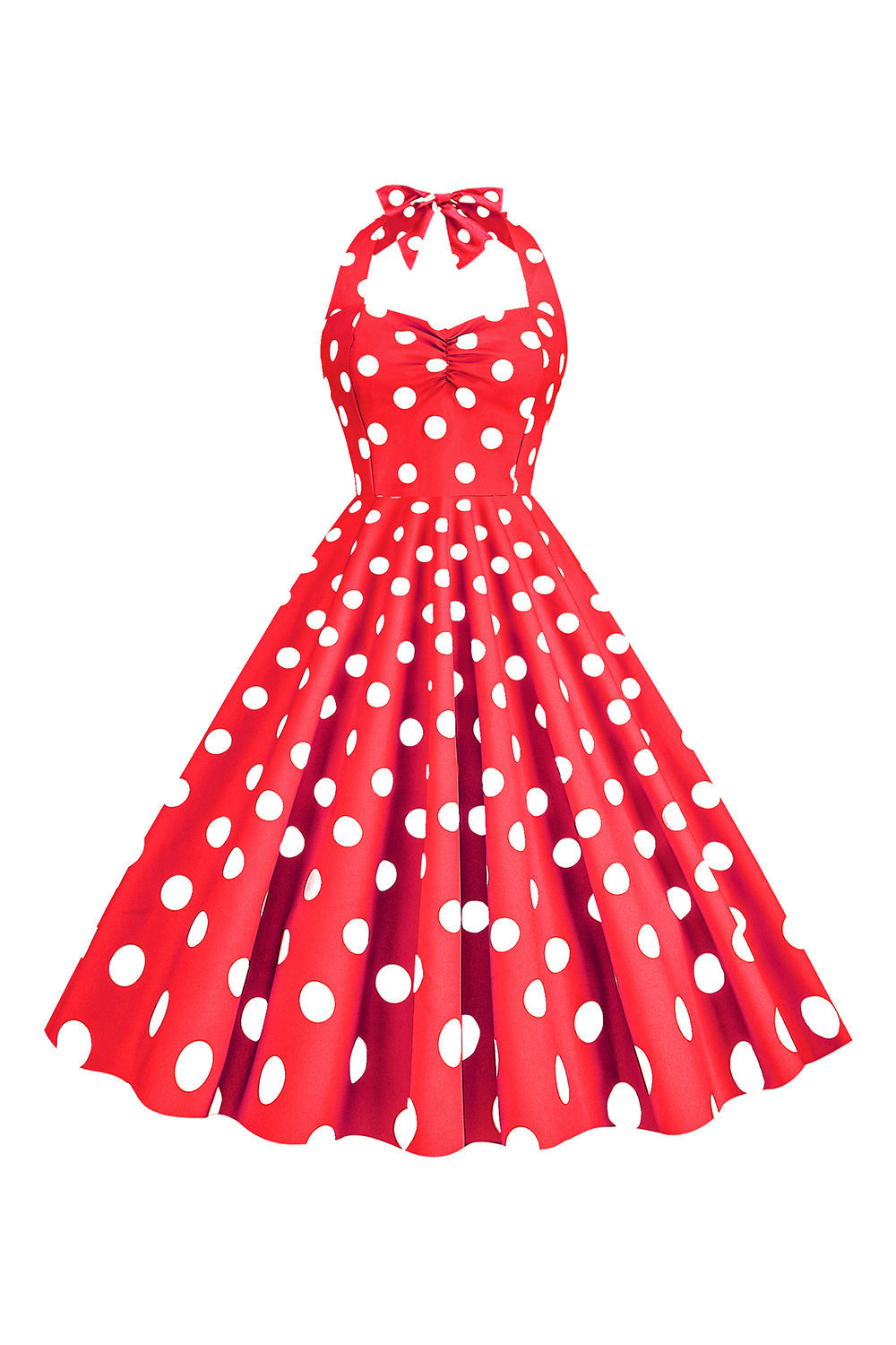 Rosa Polka Dots Pin Up Vintage 1950er Jahre Kleid