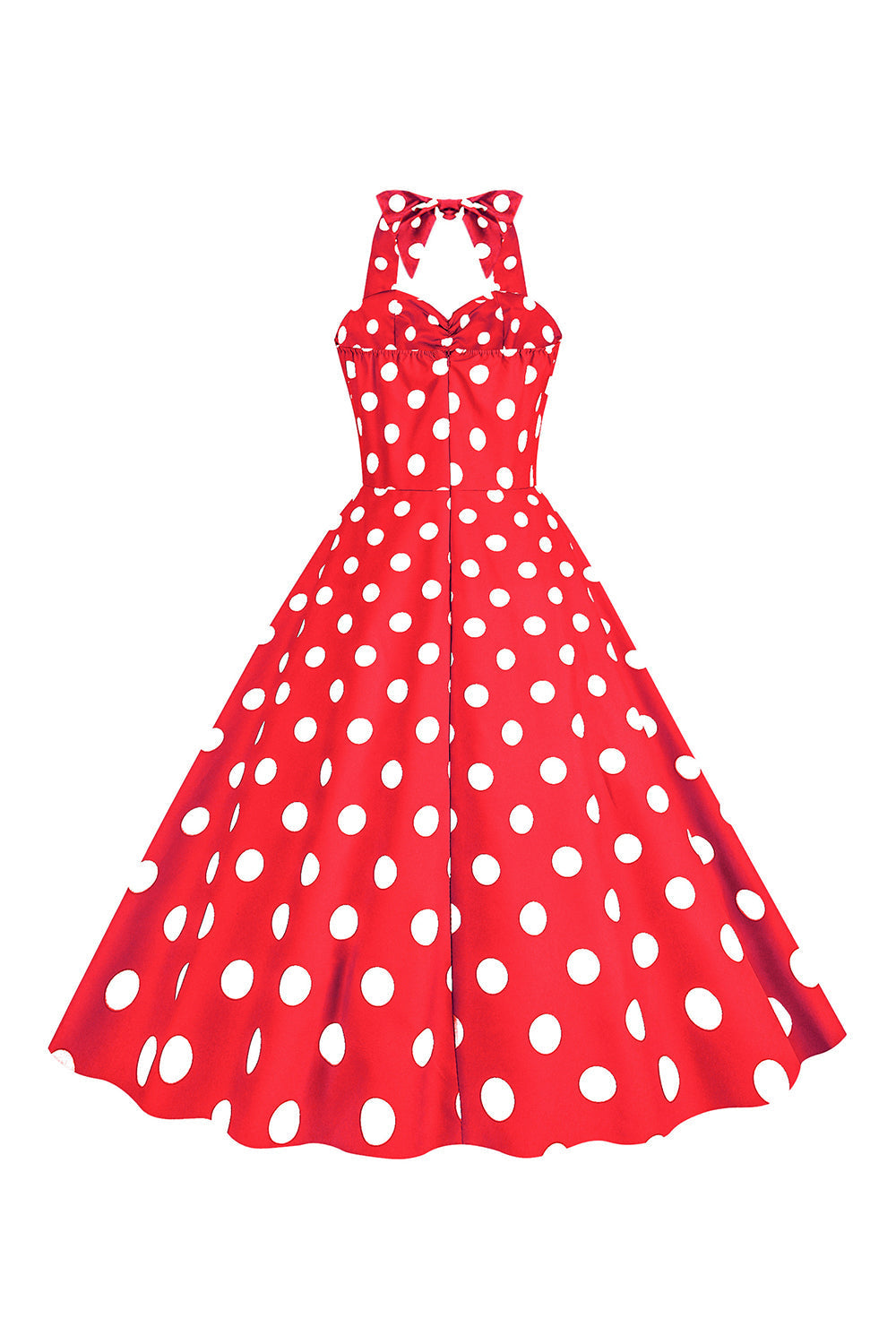 Rosa Polka Dots Pin Up Vintage 1950er Jahre Kleid