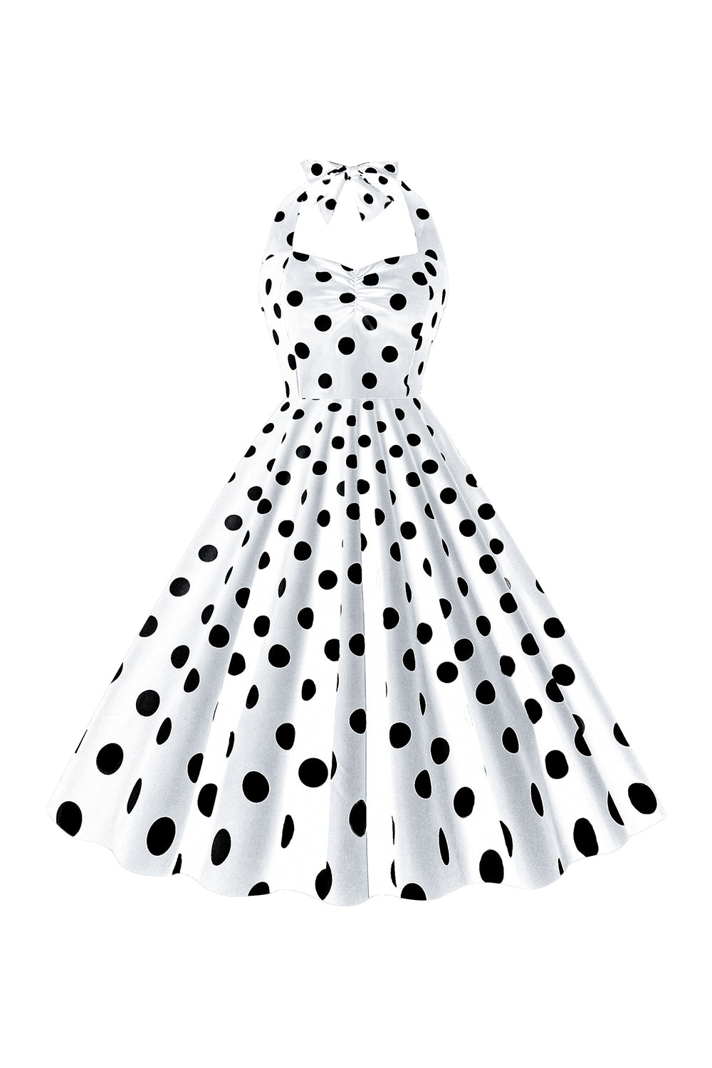 Rosa Polka Dots Pin Up Vintage 1950er Jahre Kleid