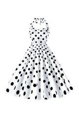 Rosa Polka Dots Pin Up Vintage 1950er Jahre Kleid
