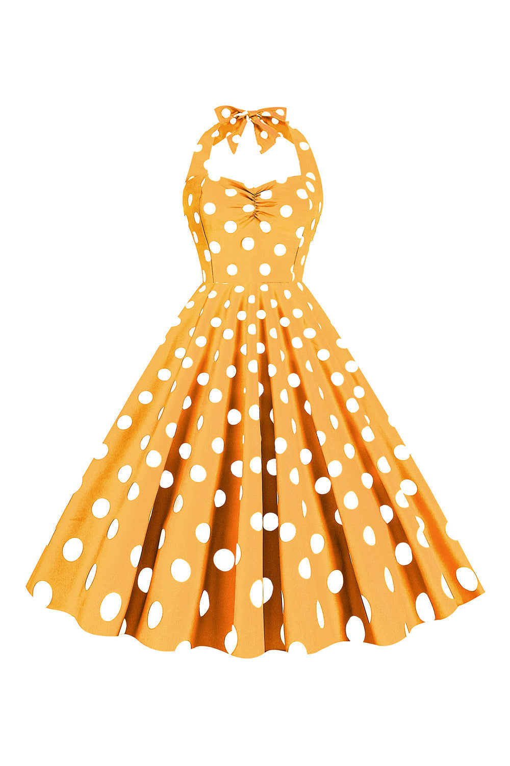 Rosa Polka Dots Pin Up Vintage 1950er Jahre Kleid