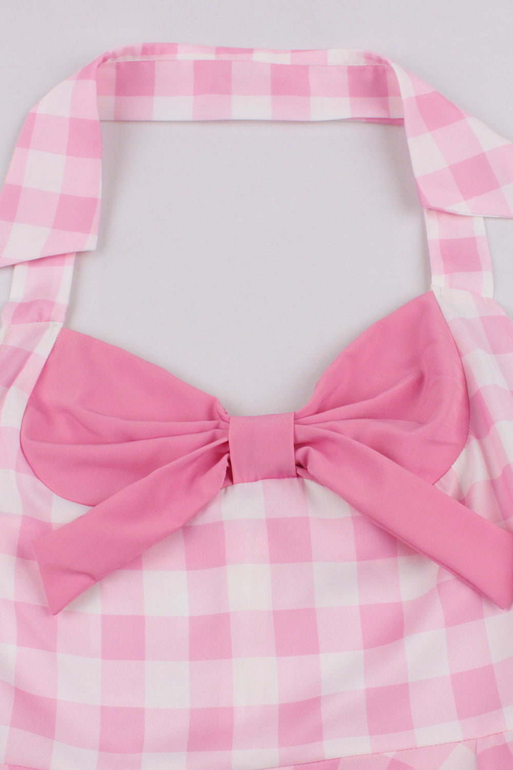 Retro Stile A-Linie Neckholder Rosa Kleid aus den 1950er Jahren