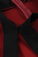 Rotes A-Line Rockabilly Kleid mit Gürtel