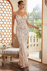 Pailletten Mantel Blush Glitzerndes Ballkleid