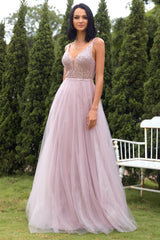 Blush Tüll & Pailletten Ballkleid