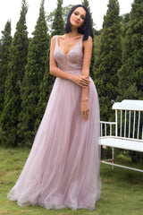 Blush Tüll & Pailletten Ballkleid