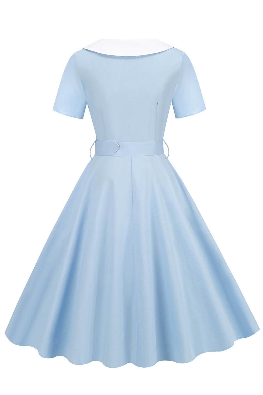 Schwarzes Swing kleid aus den 1950er Jahren mit Gürtel