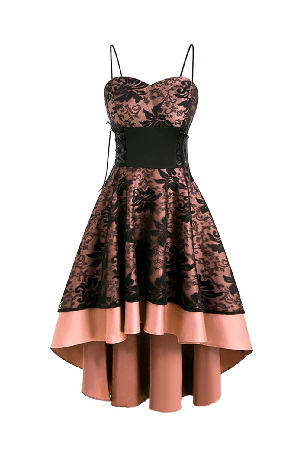 Blush Spitze High-Low Halloween Kleid