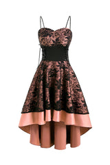 Blush Spitze High-Low Halloween Kleid