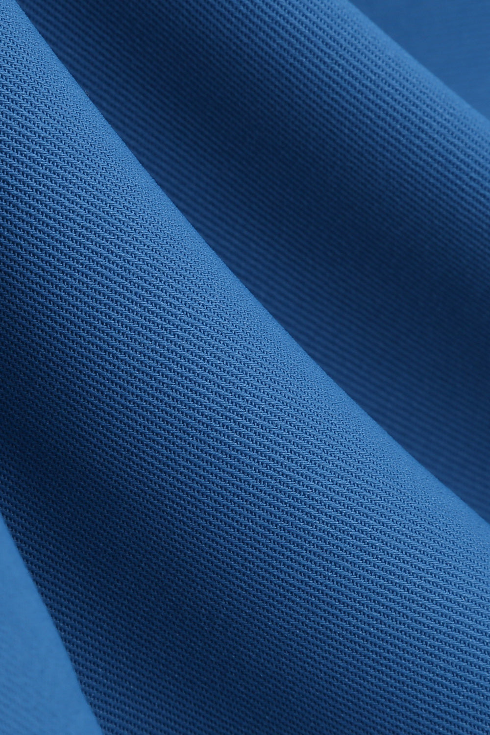 Hepburn Stil Neckholder Blaues Kleid der 1950er Jahre