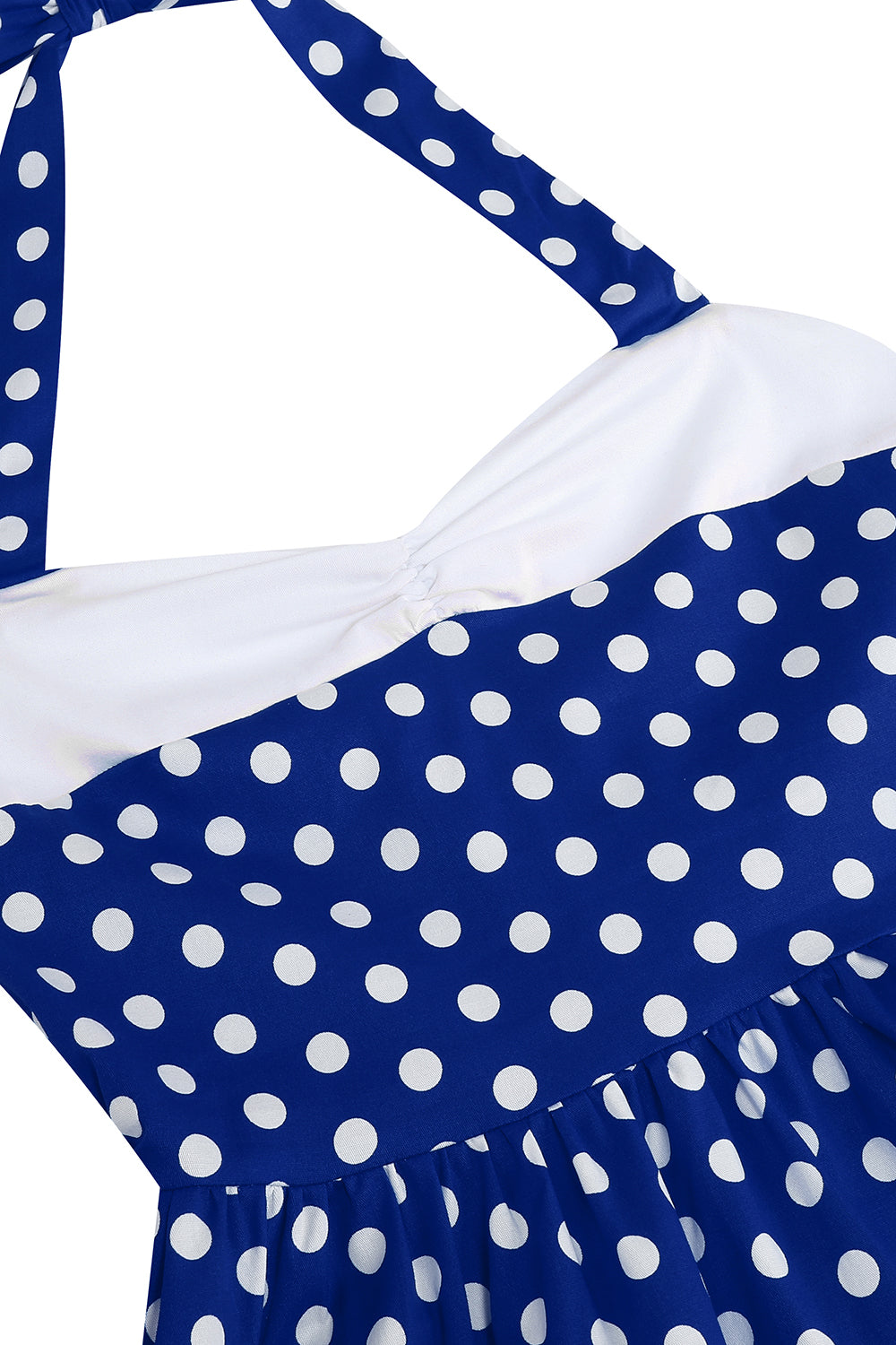 Rotes Neckholder Polka-Dots Rockabilly Kleid
