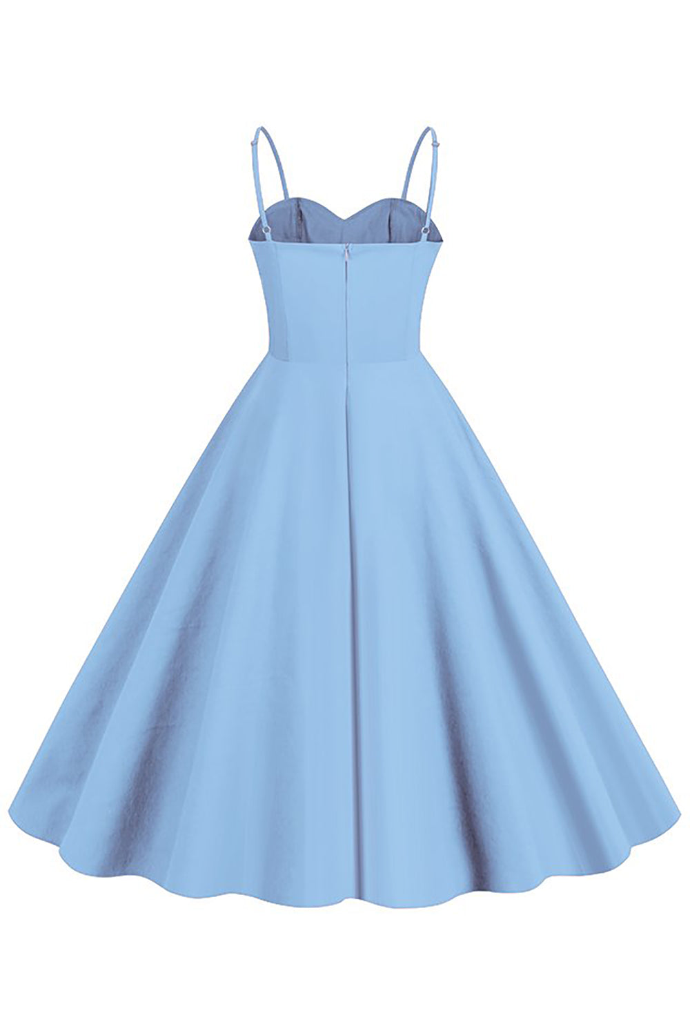 Polka Dots Schwarz ärmelloses Swing 1950er Jahre Kleid