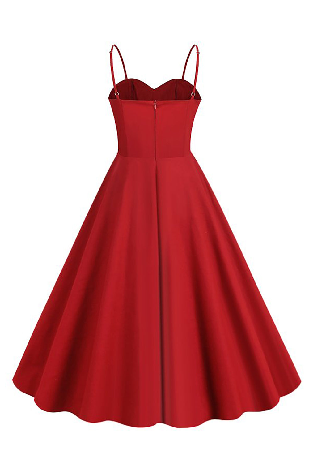 Polka Dots Schwarz ärmelloses Swing 1950er Jahre Kleid