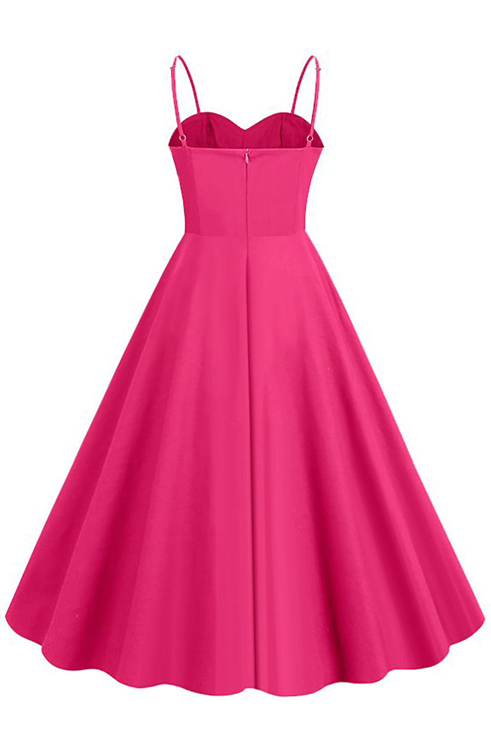 Polka Dots Schwarz ärmelloses Swing 1950er Jahre Kleid