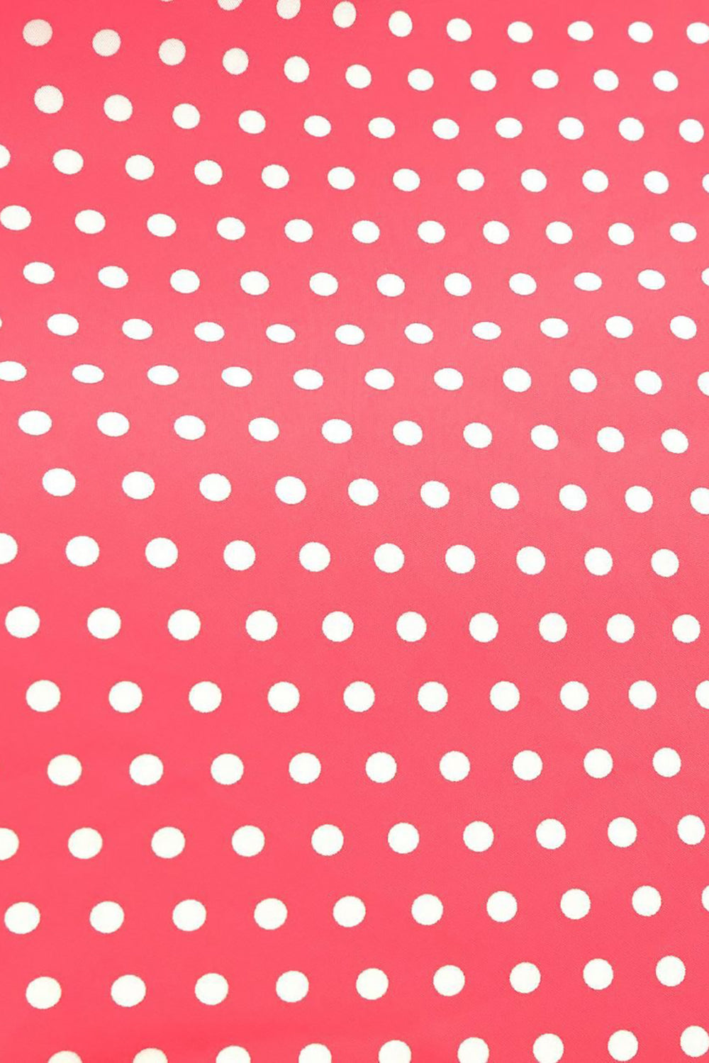 Rosa Rot Polka Dots Puffärmel 1950er Jahre Kleid