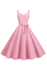 Blush Spaghettiträger A-Linie 1950er Jahre Kleid