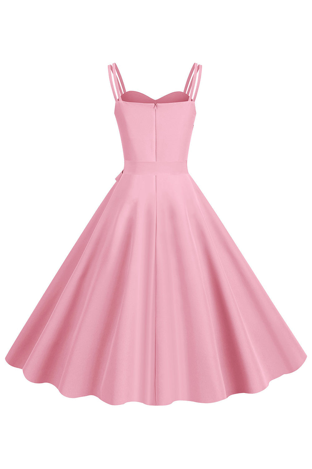 Blush Spaghettiträger A-Linie 1950er Jahre Kleid