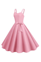Blush Spaghettiträger A-Linie 1950er Jahre Kleid