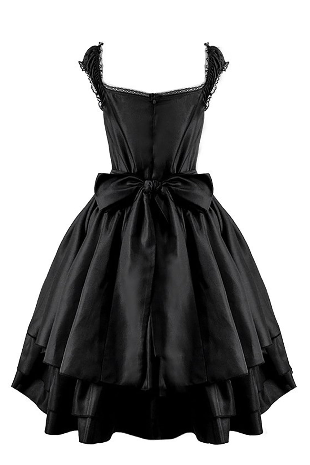 Halloween Schwarzes Vintage Kleid mit Spitze