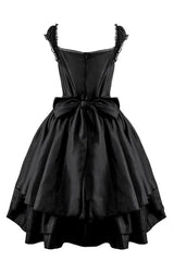 Halloween Schwarzes Vintage Kleid mit Spitze