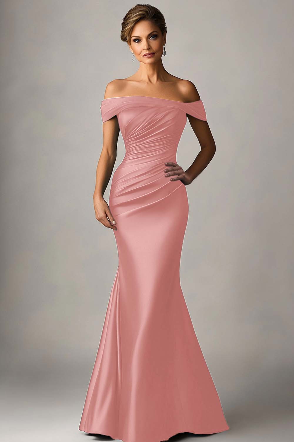Pfauenblaues Meerjungfrauen Blaues Abendkleid aus Satin